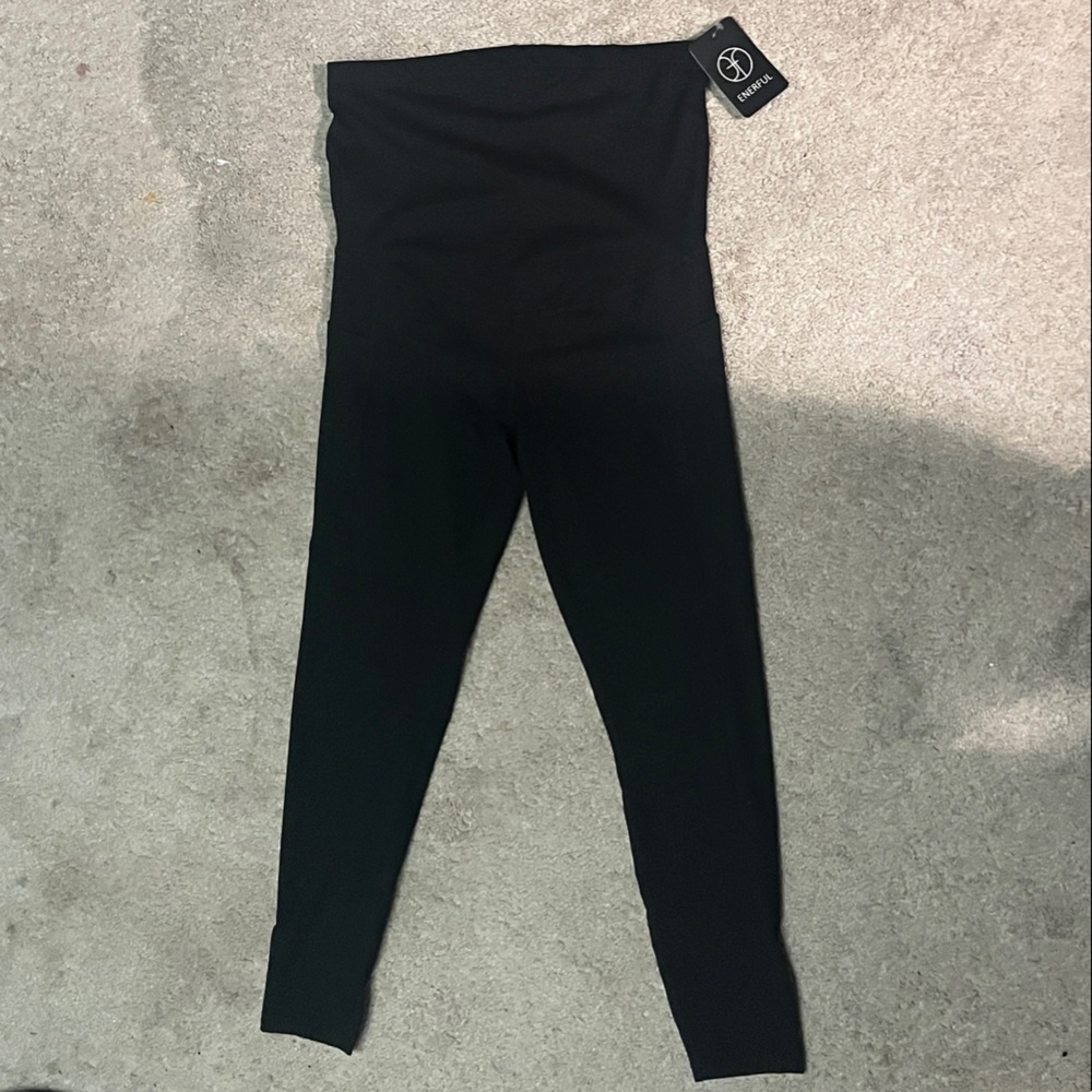 🤰MATERNITY Enerful maternity leggings, side pockets, size small black